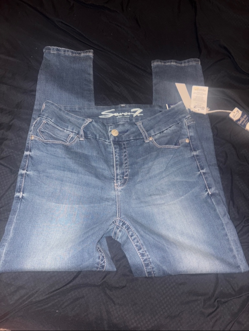 NWT Seven7 Women's Light-Mid Blue Skinny Jeans